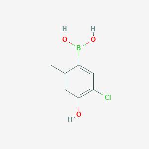 molecular formula C7H8BClO3 B15501494 (5-Chloro-4-hydroxy-2-methylphenyl)boronic acid 