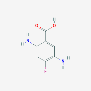 molecular formula C7H7FN2O2 B15501497 2,5-Diamino-4-fluorobenzoic acid 