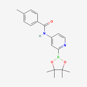 molecular formula C19H23BN2O3 B15501508 4-methyl-N-[2-(4,4,5,5-tetramethyl-1,3,2-dioxaborolan-2-yl)pyridin-4-yl]benzamide 