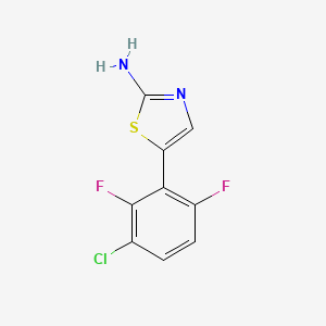 molecular formula C9H5ClF2N2S B15501509 5-(3-Chloro-2,6-difluorophenyl)thiazol-2-amine 