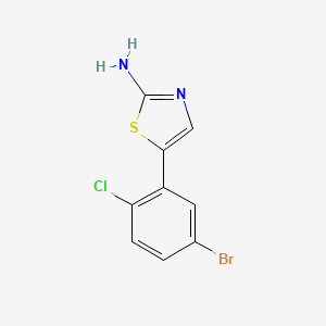 molecular formula C9H6BrClN2S B15501554 5-(5-Bromo-2-chlorophenyl)thiazol-2-amine 