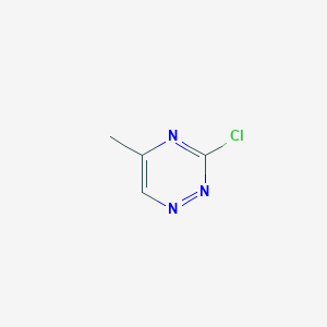 molecular formula C4H4ClN3 B15501556 3-Chloro-5-methyl-1,2,4-triazine 