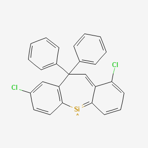 molecular formula C26H17Cl2Si B15501561 6,12-Dichloro-9,9-diphenyl-2-silatricyclo[9.4.0.0,pentadeca-1,3,5,7,10,12,14-heptaene 