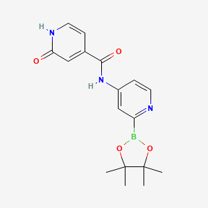 molecular formula C17H20BN3O4 B15501576 2-oxo-N-[2-(4,4,5,5-tetramethyl-1,3,2-dioxaborolan-2-yl)pyridin-4-yl]-1H-pyridine-4-carboxamide 