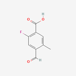 molecular formula C9H7FO3 B15501590 2-Fluoro-4-formyl-5-methylbenzoic acid 