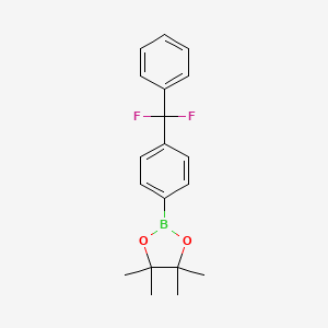 molecular formula C19H21BF2O2 B15501619 2-(4-(Difluoro(phenyl)methyl)phenyl)-4,4,5,5-tetramethyl-1,3,2-dioxaborolane 