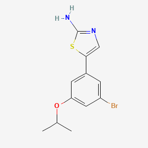 molecular formula C12H13BrN2OS B15501639 5-(3-Bromo-5-isopropoxyphenyl)thiazol-2-amine 