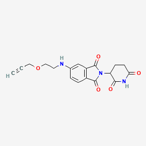 molecular formula C18H17N3O5 B15501641 Pomalidomide-5'-PEG1-propargyl 