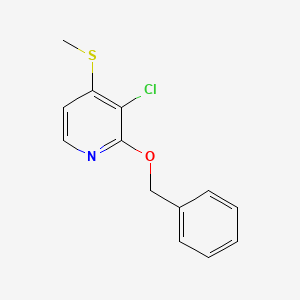 molecular formula C13H12ClNOS B15501644 2-(Benzyloxy)-3-chloro-4-(methylthio)pyridine 