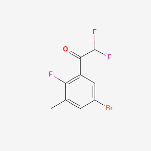 molecular formula C9H6BrF3O B15501652 1-(5-Bromo-2-fluoro-3-methylphenyl)-2,2-difluoroethanone 