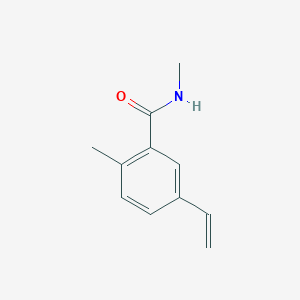 molecular formula C11H13NO B15501656 N,2-dimethyl-5-vinylbenzamide 