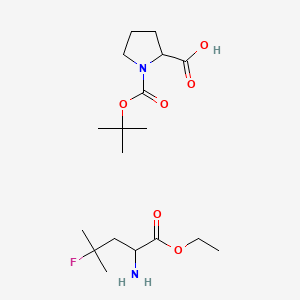 molecular formula C18H33FN2O6 B15501663 H-DL-Leu(4-F)-OEt.Boc-DL-Pro-OH 