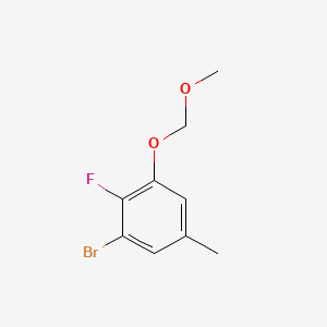 molecular formula C9H10BrFO2 B15501685 1-Bromo-2-fluoro-3-(methoxymethoxy)-5-methylbenzene 