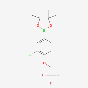 molecular formula C14H17BClF3O3 B15501692 2-(3-Chloro-4-(2,2,2-trifluoroethoxy)phenyl)-4,4,5,5-tetramethyl-1,3,2-dioxaborolane 