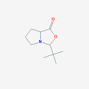 molecular formula C10H17NO2 B15501721 1H,3H-Pyrrolo[1,2-c]oxazol-1-one, 3-(1,1-dimethylethyl)tetrahydro-, (3R,7aS)- 