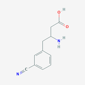 molecular formula C11H12N2O2 B15501740 (3R)-3-amino-4-(3-cyanophenyl)butanoic acid 