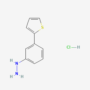 molecular formula C10H11ClN2S B15501807 (3-(Thiophen-2-yl)phenyl)hydrazine hydrochloride 