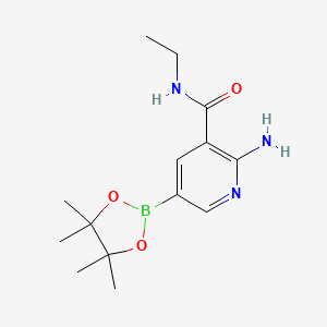 2-Amino-N-ethyl-5-(4,4,5,5-tetramethyl-1,3,2-dioxaborolan-2-yl)nicotinamide