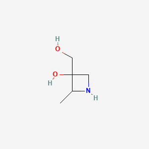 molecular formula C5H11NO2 B15501828 (2R)-3-(hydroxymethyl)-2-methyl-azetidin-3-ol 