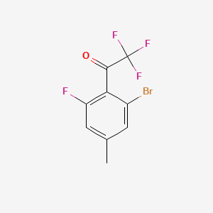 molecular formula C9H5BrF4O B15501830 1-(2-Bromo-6-fluoro-4-methylphenyl)-2,2,2-trifluoroethanone 