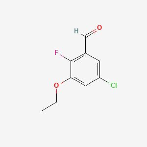 molecular formula C9H8ClFO2 B15501855 5-Chloro-3-ethoxy-2-fluorobenzaldehyde 