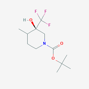 molecular formula C12H20F3NO3 B15501858 tert-butyl (3R)-3-hydroxy-4-methyl-3-(trifluoromethyl)piperidine-1-carboxylate 