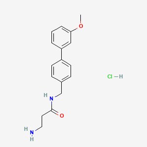 3-Amino-N-((3'-methoxy-[1,1'-biphenyl]-4-yl)methyl)propanamide hydrochloride