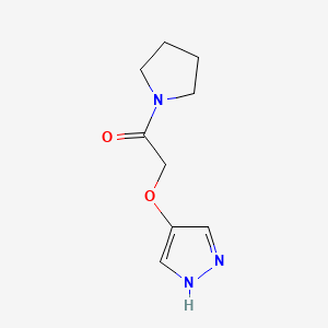 molecular formula C9H13N3O2 B15501923 2-((1H-Pyrazol-4-yl)oxy)-1-(pyrrolidin-1-yl)ethanone 