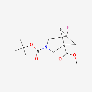 molecular formula C13H20FNO4 B15501965 O3-tert-butyl O1-methyl 5-fluoro-3-azabicyclo[3.1.1]heptane-1,3-dicarboxylate 