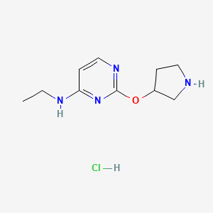 molecular formula C10H17ClN4O B15501992 N-ethyl-2-pyrrolidin-3-yloxypyrimidin-4-amine;hydrochloride 