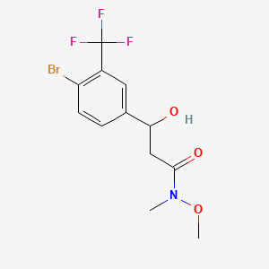 3-(4-Bromo-3-(trifluoromethyl)phenyl)-3-hydroxy-N-methoxy-N-methylpropanamide