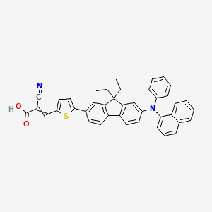 molecular formula C41H32N2O2S B15502042 2-cyano-3-[5-[9,9-diethyl-7-(N-naphthalen-1-ylanilino)fluoren-2-yl]thiophen-2-yl]prop-2-enoic acid 