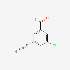 molecular formula C9H5ClO B15502078 3-Chloro-5-ethynylbenzaldehyde CAS No. 2758519-58-1