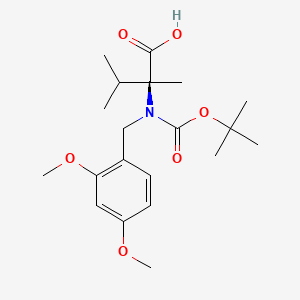 (S)-2-((tert-Butoxycarbonyl)(2,4-dimethoxybenzyl)amino)-2,3-dimethylbutanoic acid