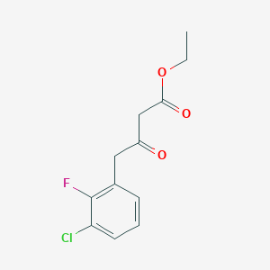 molecular formula C12H12ClFO3 B15502101 Ethyl 4-(3-chloro-2-fluorophenyl)-3-oxobutanoate 