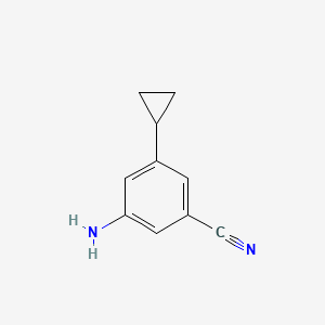 molecular formula C10H10N2 B15502105 3-Amino-5-cyclopropylbenzonitrile 