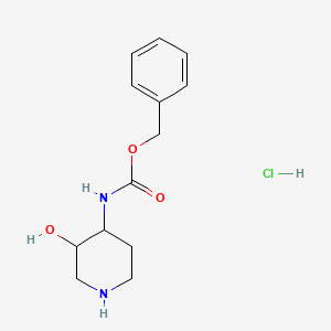 molecular formula C13H19ClN2O3 B15502128 rel-Benzyl ((3R,4R)-3-hydroxypiperidin-4-yl)carbamate hydrochloride 