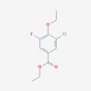 molecular formula C11H12ClFO3 B15502144 Ethyl 3-chloro-4-ethoxy-5-fluorobenzoate 