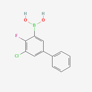 molecular formula C12H9BClFO2 B15502159 (5-Chloro-4-fluoro-[1,1'-biphenyl]-3-yl)boronic acid 