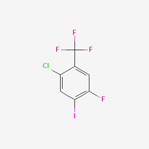 molecular formula C7H2ClF4I B15502166 1-Chloro-4-fluoro-5-iodo-2-(trifluoromethyl)benzene 