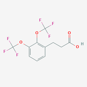 molecular formula C11H8F6O4 B15502174 (2,3-Bis(trifluoromethoxy)phenyl)propanoic acid 