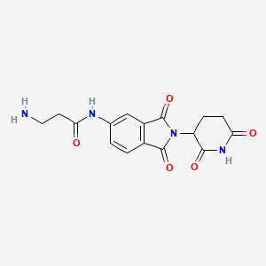 molecular formula C16H16N4O5 B15502181 3-amino-N-[2-(2,6-dioxopiperidin-3-yl)-1,3-dioxoisoindol-5-yl]propanamide 