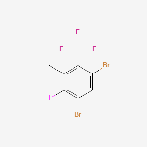 molecular formula C8H4Br2F3I B15502214 1,5-Dibromo-2-iodo-3-methyl-4-(trifluoromethyl)benzene 