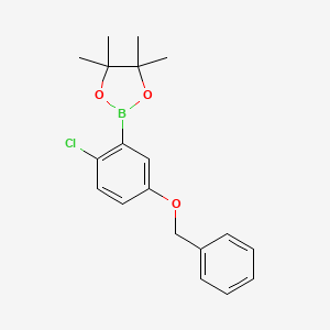 2-(2-Chloro-5-phenylmethoxyphenyl)-4,4,5,5-tetramethyl-1,3,2-dioxaborolane