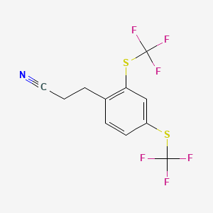 (2,4-Bis(trifluoromethylthio)phenyl)propanenitrile