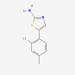 molecular formula C10H9ClN2S B15502250 5-(2-Chloro-4-methylphenyl)thiazol-2-amine 