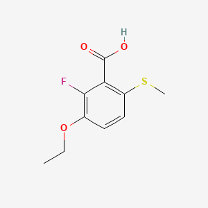 molecular formula C10H11FO3S B15502258 3-Ethoxy-2-fluoro-6-(methylthio)benzoic acid 