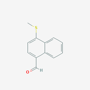 molecular formula C12H10OS B15502285 4-(Methylthio)-1-naphthaldehyde 