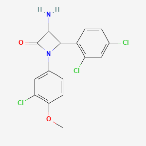 3-Amino-1-(3-chloro-4-methoxyphenyl)-4-(2,4-dichlorophenyl)azetidin-2-one