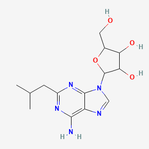 (2R,3R,4S,5R)-2-[6-amino-2-(2-methylpropyl)-9H-purin-9-yl]-5-(hydroxymethyl)oxolane-3,4-diol